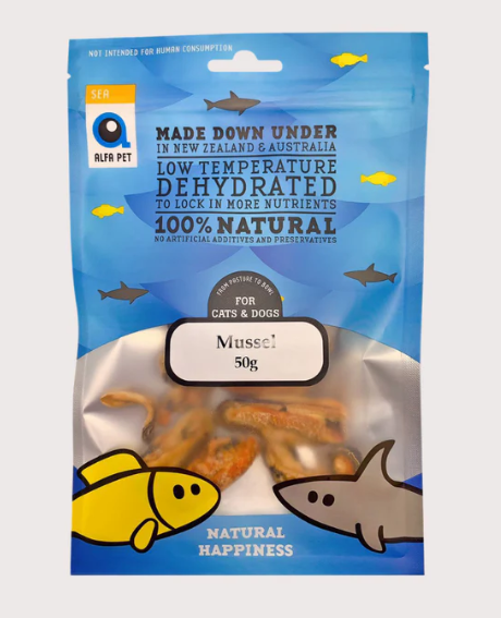 AlfaPet Natural Treat Sea Series — Mussel 青口 50g