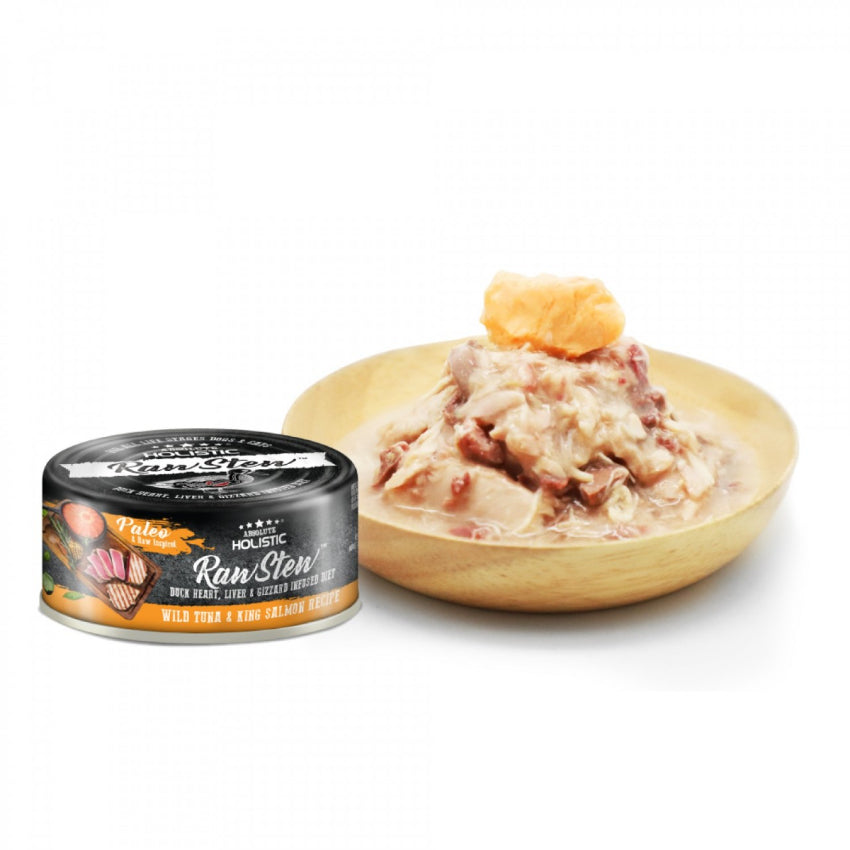 Absolute Holistic RawStew Tuna & Salmon 無穀物主食罐頭 (鴨肉+吞拿魚+三文魚) 80g