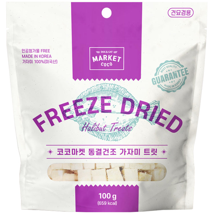 COCO MARKET|韓國凍乾小食 比目魚肉粒 100g