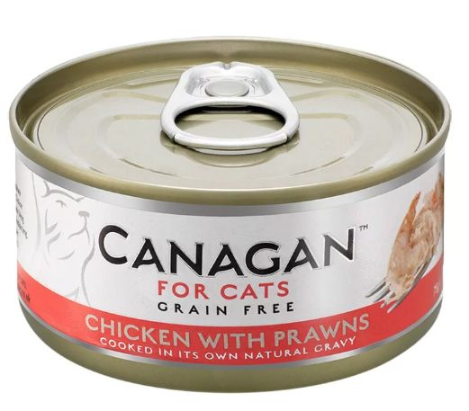 Canagan 原之選 - Chicken with Prawns 無穀物雞肉+蝦貓罐頭 75g