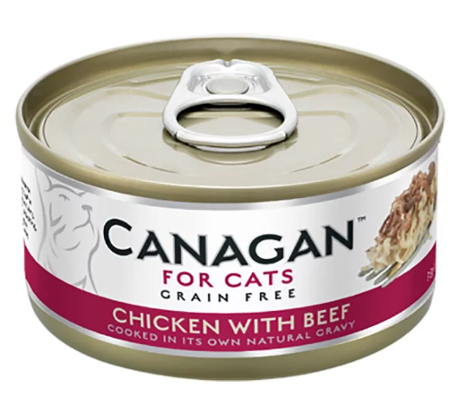 Canagan 原之選 - Chicken with beef 無穀物雞肉+牛肉貓罐頭 75g