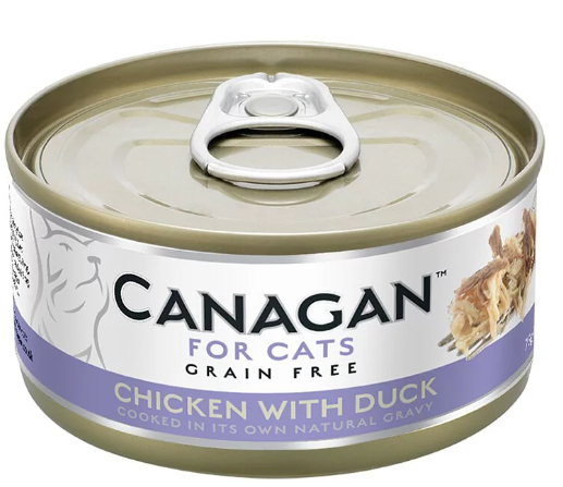 Canagan 原之選 - Chicken with duck 無穀物雞肉+鴨肉貓罐頭 75g