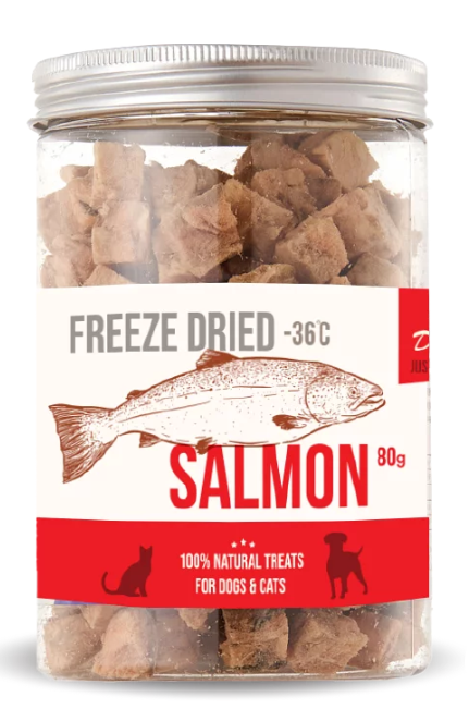 D&C | 凍乾三文魚粒粒 80g Freeze Dried Salmon Bites