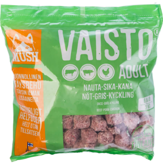 MUSH VAISTO 急凍狗糧 - 牛+極光豬+雞 3KG