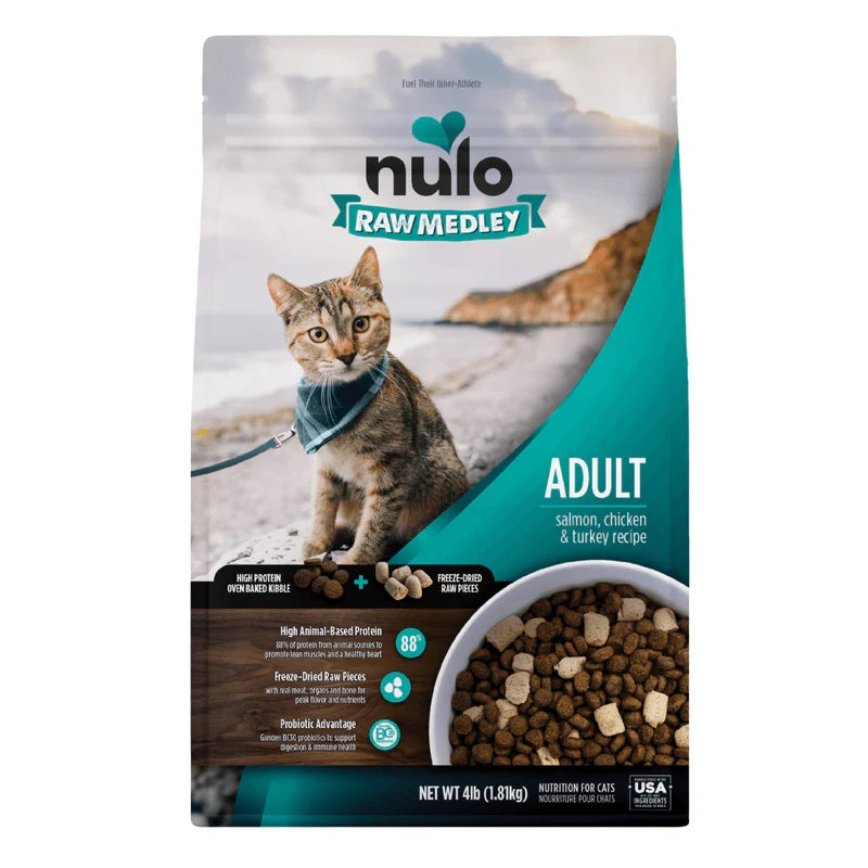 Nulo Raw Medley 三文魚、雞肉和火雞肉配方 成貓糧 4lb