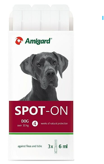 Amigard 安格 犬用 天然防蝨滴 - 30kg以上 (一盒三支 6ml)