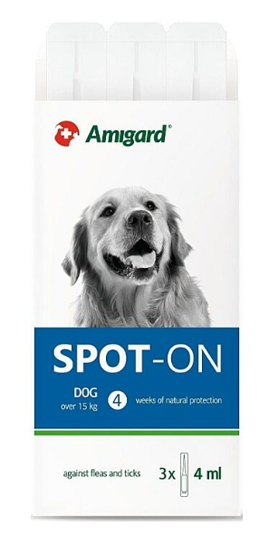 Amigard 安格 犬用 天然防蝨滴 15-30kg - 3x4ml