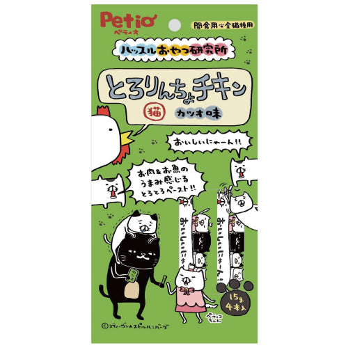 Petio 貓飯研究所 燃動極品肉泥-雞肉+鰹魚 15gx4入