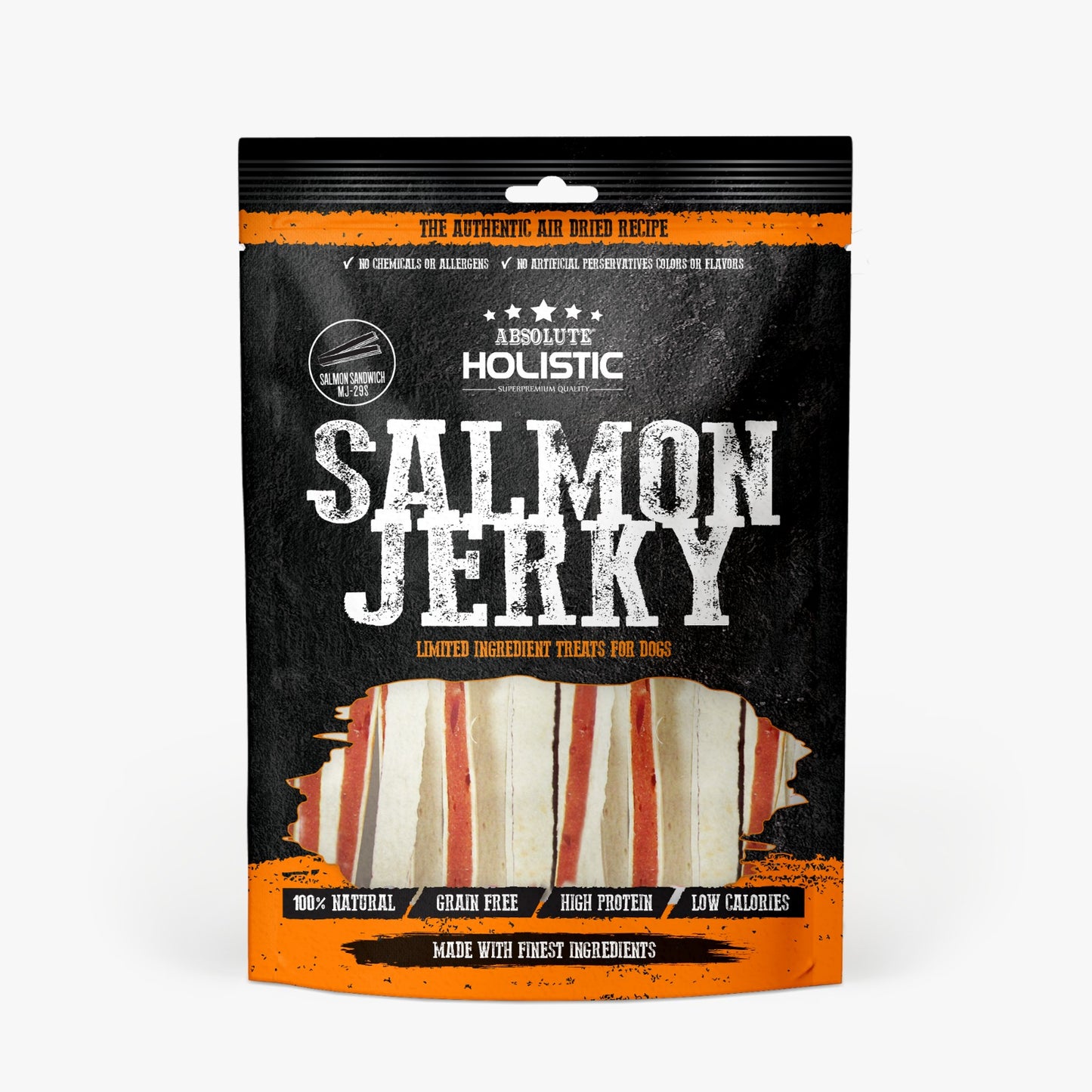 Absolute Holistic Jerky Salmon & Whitefish Sandwich 風乾鮮三文魚治(含白魚成份) 100g